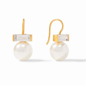 Charlotte Shell Pearl Earring with Crystal