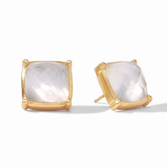 Iridescent Clear Stud Earring