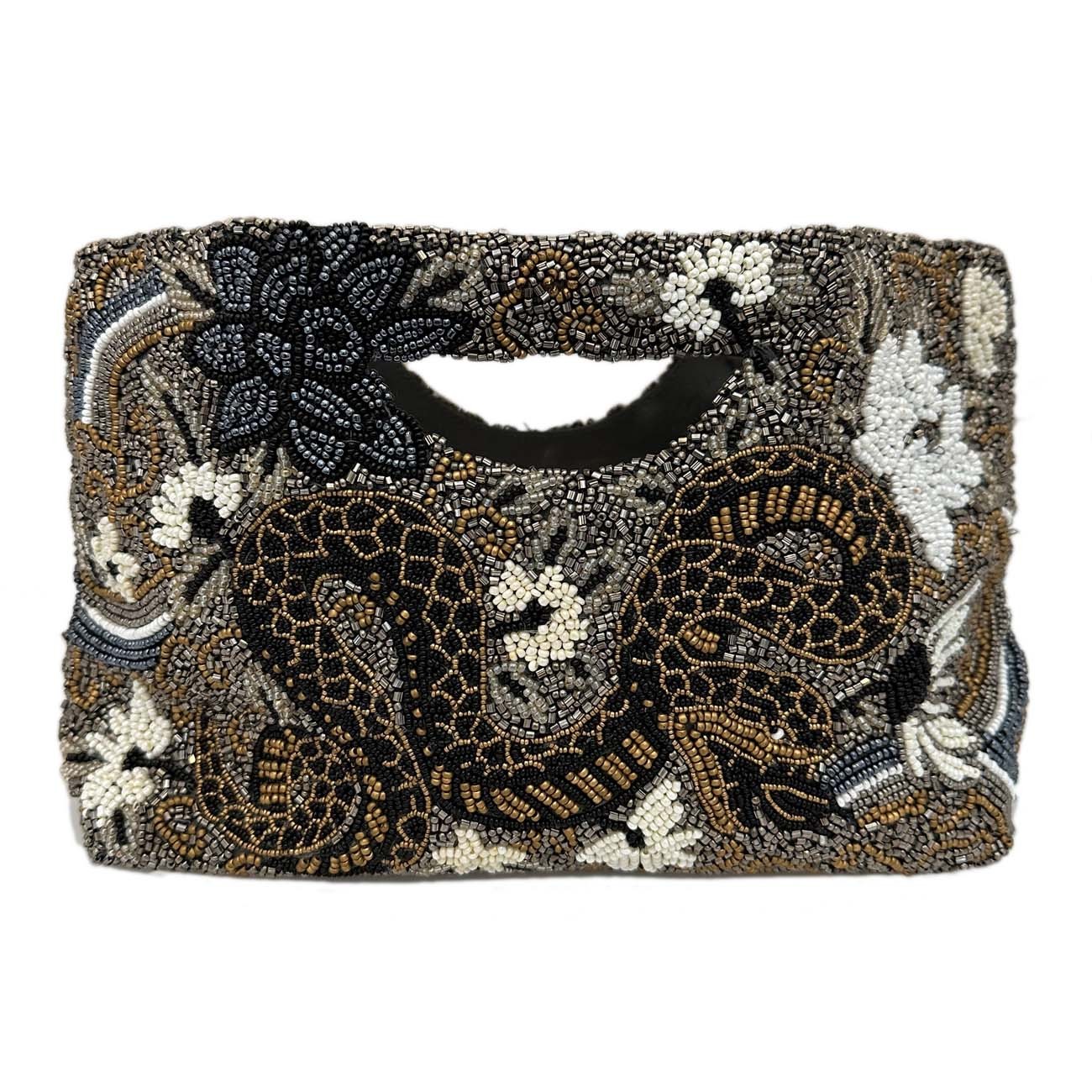 Beaded Floral Bag with Snake, ACCESSORIES