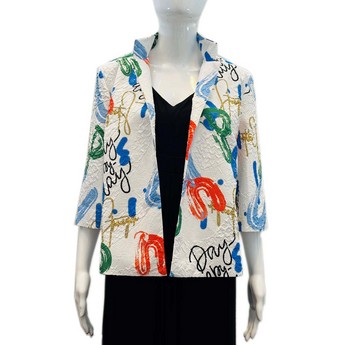 White Graffiti Jacket