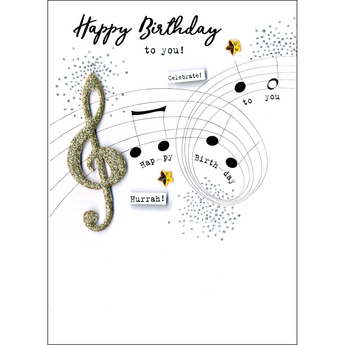 Music Themed Birthday Card