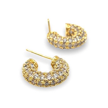 Arden Petite Gold & Crystal Hoop