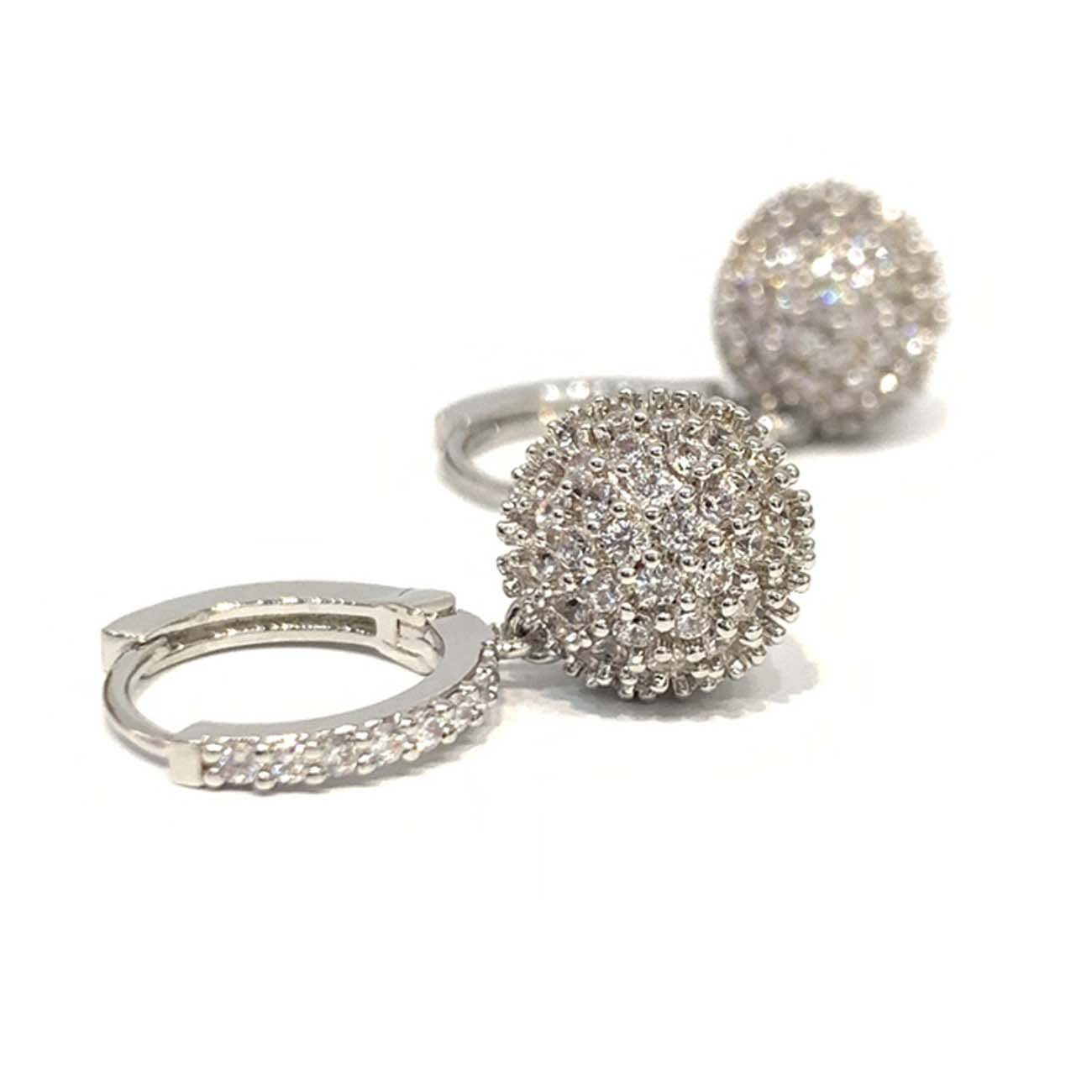 Crystal ball clearance drop earrings