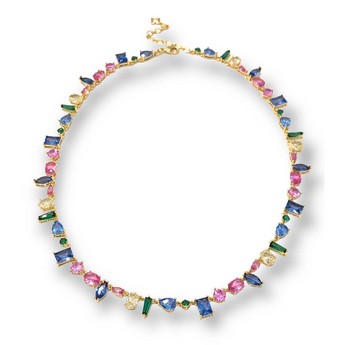 Multi-Colored Crystal Necklace