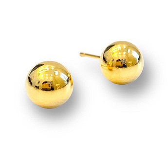 Gold Ball Stud Earring