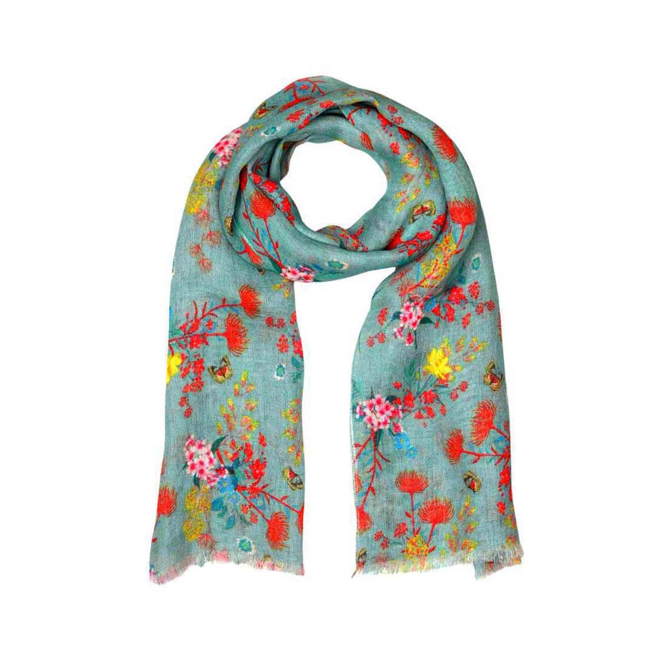 Floral Cashmere Scarf, APPAREL