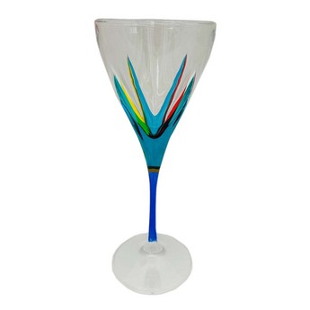 Fusion Multicolor Wine Glass - Blue Stem