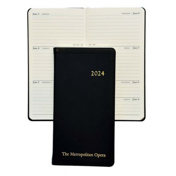 2024 Black Leather Met Opera Pocket Daybook