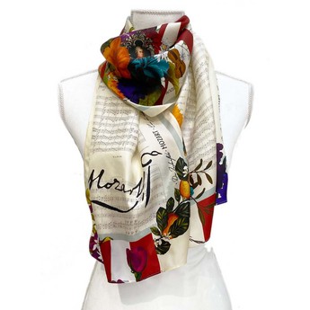  Mozart- Inspired Pure Silk Scarf