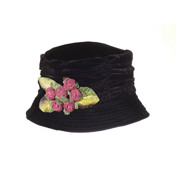 Velvet Rosette Bucket Hat