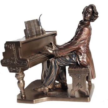 Bronze Figurine: Chopin at the Piano