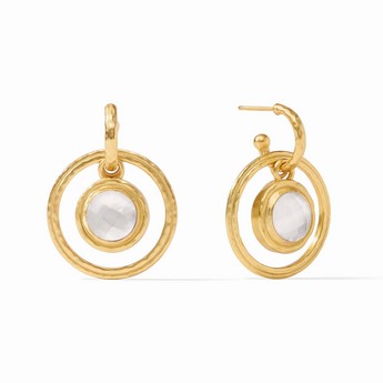 Gold Astor 6-in-1 Charm Earring with Iridescent Clear Crystal