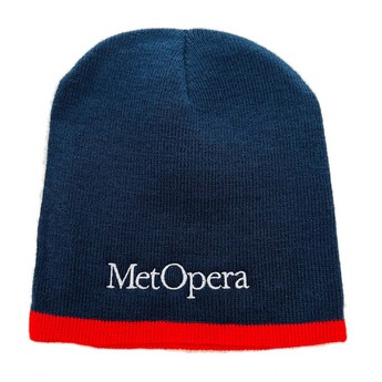 Met Opera Navy & Red Knit Cap