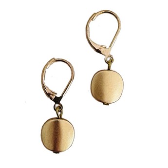 Gold Disc Earrings