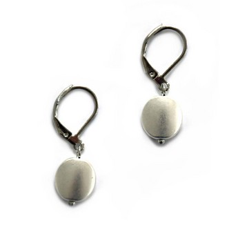 Silver Disc Earrings