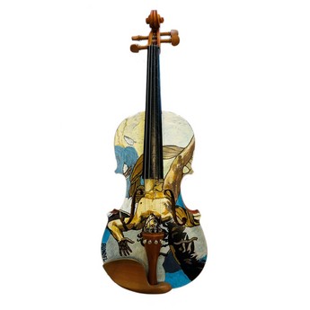 Rafael Colón Hand Painted Violin (Un Ballo In Maschera)
