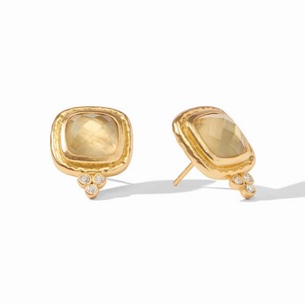 Tudor Champagne Crystal Stud Earring