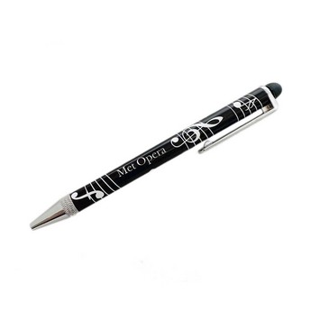 Black Met Opera Pen with Music Motif