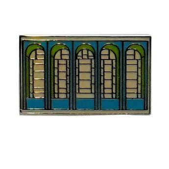 Met Façade Pin in Blue & Green