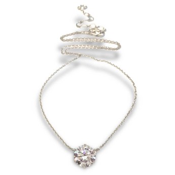 Ava Brilliant- Cut White Gold Necklace