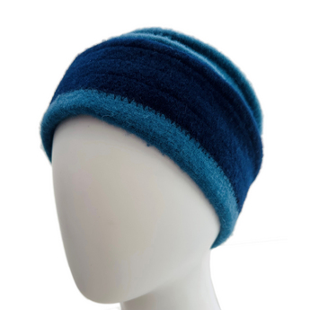 Blue Wool Cuff Hat