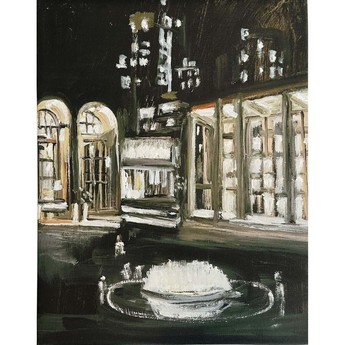 David Geffen Hall & The Metropolitan Opera from the Plaza (Unframed Giclée Print on Canvas)