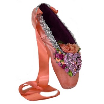 “Hearts & Flowers” Diamondpointes Ballet Shoe