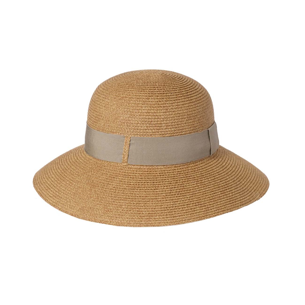 Natural Packable Hat with Sage Green Band, ACCESSORIES