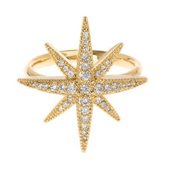 Northern Star Adjustable Ring in Gold