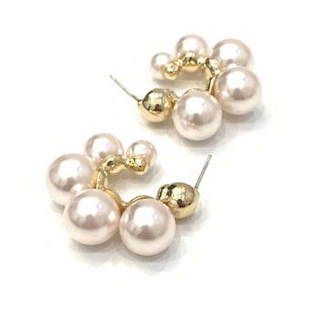 Luna Hoop Pearl Earrings
