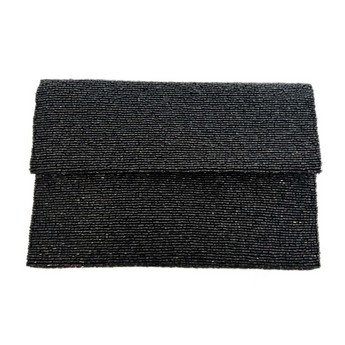 Black Beaded Clutch