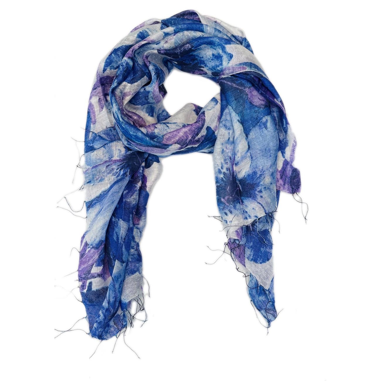 Monnalisa frayed metallic-threading scarf - Purple