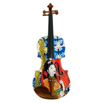 Rafael Colón Hand Painted Violin (Madama Butterfly)
