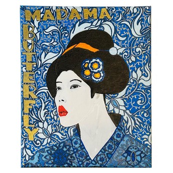 Madama Butterfly: Blue (Rafael Colón Painting)