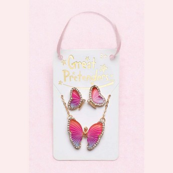 Butterfly Necklace & Earring Set