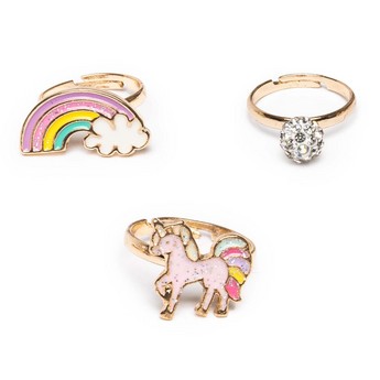 Ring Set: Unicorn, Rainbow & Sparkly Ball