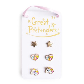 Pierced Earring Set: Stars, Hearts & Unicorns