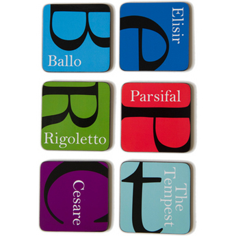 Met Opera Color Block Coasters (SET OF 6)