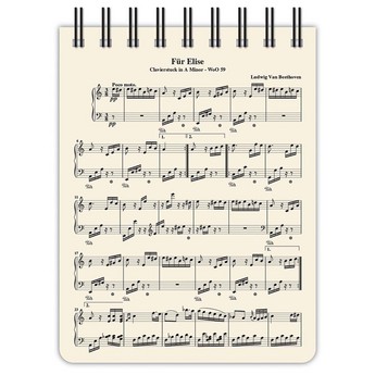Musical Score Pocket-Sized Spiral Notebook