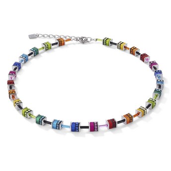 Multicolored Geocube Necklace