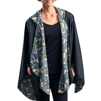 William Morris “Strawberry Thief” Reversible Rain Cape