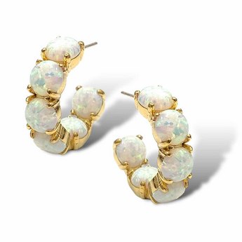 Opal Inside-Out Hoop Earrings