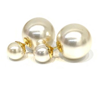 Front/Back Stud Pearl Earrings 
