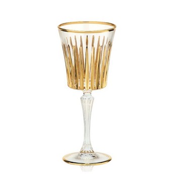 Gold Stripes Wine Glass