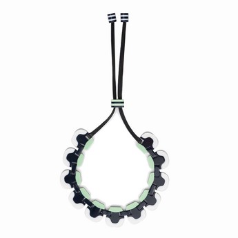 Panorama Wave Necklace in Green