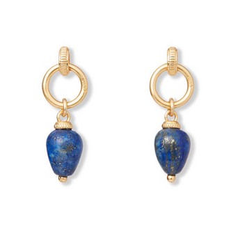 Etruscan Lapis Doorknocker Earrings