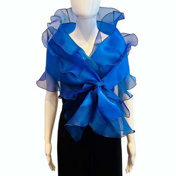 Royal Blue Ruffle Wrap