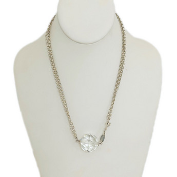 25mm Sputnik Crystal on Sterling Silver Rolo Chain