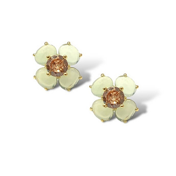 Thalia Flower Stud Earring in Moonstone