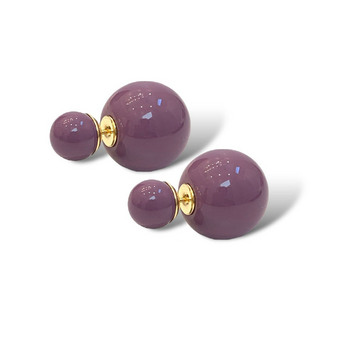 Front/Back Iris Stud Earrings